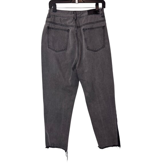 Nasty Gal grey black Side By Side high waisted mom jeans size 40 - Picture 8 of 11